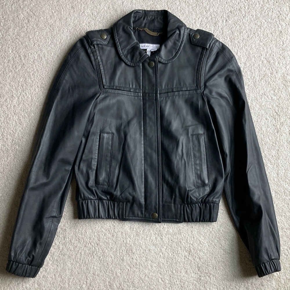 See by Chloe leather jacket